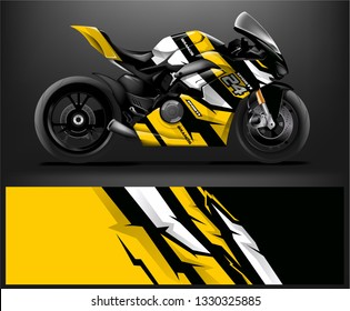 Motorcycle wrap design. ready print concept for vinyl wrap and motorcycle decal