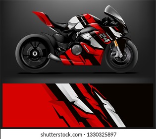 Motorcycle wrap design. ready print concept for vinyl wrap and motorcycle decal