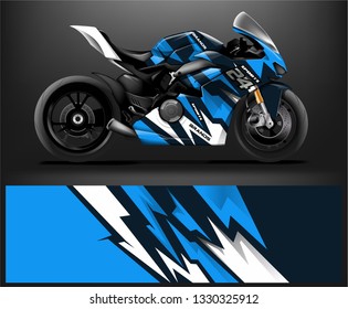 Motorcycle wrap design. ready print concept for vinyl wrap and motorcycle decal