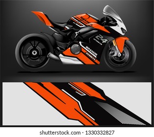 Motorcycle wrap design. ready print concept for vinyl wrap and motorcycle decal
