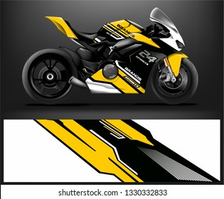 Motorcycle wrap design. ready print concept for vinyl wrap and motorcycle decal