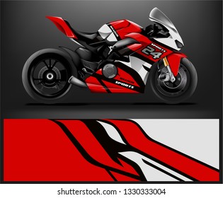 Motorcycle wrap design. ready print concept for vinyl wrap and motorcycle decal