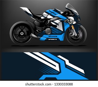 Motorcycle wrap design. ready print concept for vinyl wrap and motorcycle decal