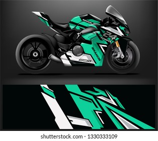 Motorcycle wrap design. ready print concept for vinyl wrap and motorcycle decal