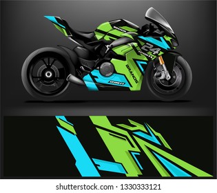 Motorcycle wrap design. ready print concept for vinyl wrap and motorcycle decal