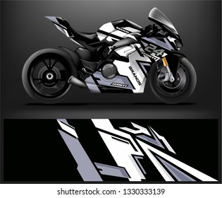 Motorcycle wrap design. ready print concept for vinyl wrap and motorcycle decal