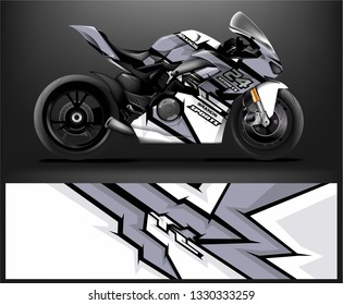 Motorcycle wrap design. ready print concept for vinyl wrap and motorcycle decal