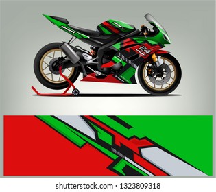Motorcycle wrap vector designs. abstract livery for vehicle vinyl Racing background