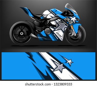 Motorcycle wrap vector designs. abstract livery for vehicle vinyl Racing background