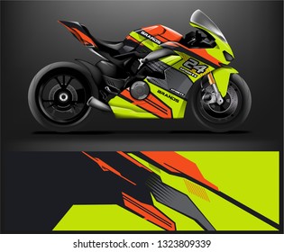 Motorcycle wrap vector designs. abstract livery for vehicle vinyl Racing background