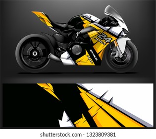 Motorcycle wrap vector designs. abstract livery for vehicle vinyl Racing background