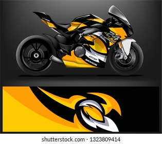 Motorcycle wrap vector designs. abstract livery for vehicle vinyl Racing background