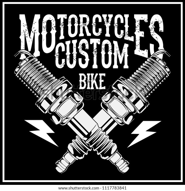 Motorcycles custom bike logo\
design 