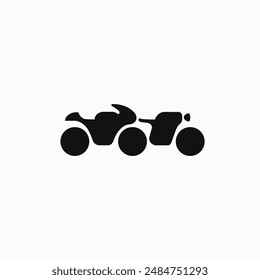 Motorcycles icon. Motorcycle minimal logo design vector illustration template