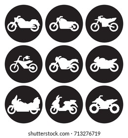 Motorcycles icon set