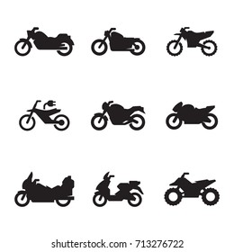 Motorcycles Icon Set