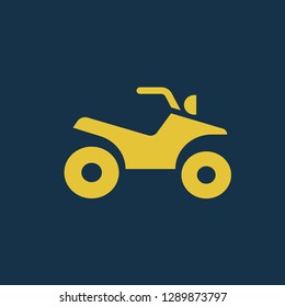 motorcycles icon, motorcycles symbol. Flat vector sign isolated on blue background. Simple vector illustration for graphic and web design.