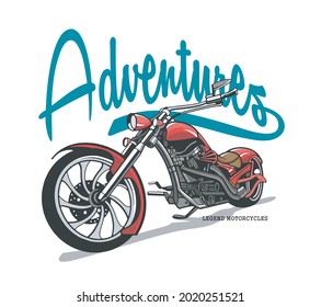 Ilustración vectorial de imágenes de motocicletas para tu camiseta o tu diseño