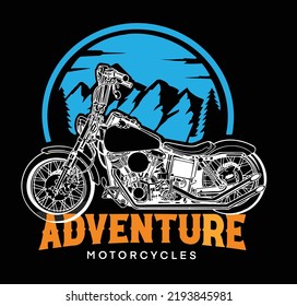 MOTORCYCLES IMAGE VECTOR ILLUSTRATION FOR YOUR T SHIRT