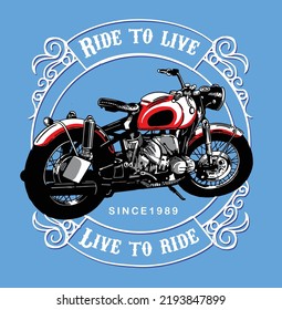  MOTORCYCLES IMAGE VECTOR ILLUSTRATION FOR YOUR T SHIRT