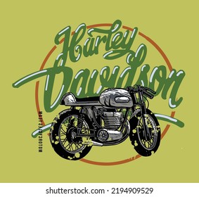 MOTORCYCLES IMAGE VECTOR ILLUSTRATION FOR YOUR T SHIRT