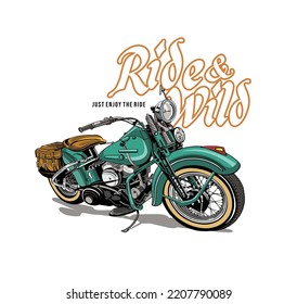 MOTORCYCLES IMAGE VECTOR ILLUSTRATION FOR YOUR T SHIRT