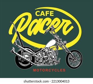 MOTORCYCLES IMAGE VECTOR ILLUSTRATION FOR YOUR T SHIRT