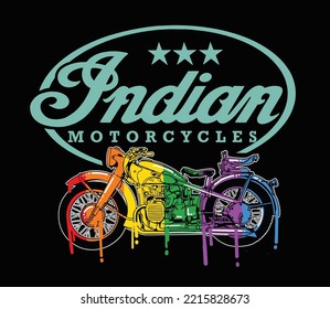 MOTORCYCLES IMAGE VECTOR ILLUSTRATION FOR YOUR T SHIRT
