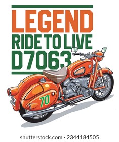  MOTORCYCLES IMAGE VECTOR ILLUSTRATION FOR YOUR T SHIRT
