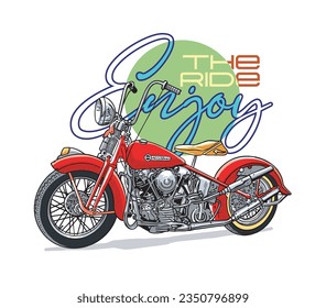  ILUSTRACIÓN DEL VECTOR DE IMÁGENES DE MOTOCICLETAS PARA LA CAMISA DE T