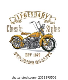 MOTORCYCLES IMAGE VECTOR ILLUSTRATION FOR YOUR T SHIRT