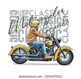 MOTORCYCLES IMAGE VECTOR ILLUSTRATION FOR YOUR T SHIRT