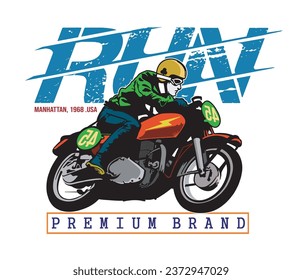 MOTORCYCLES IMAGE VECTOR ILLUSTRATION FOR YOUR T SHIRT