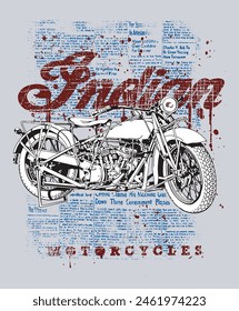 MOTORCYCLES IMAGE VECTOR ILLUSTRATION FOR YOUR T SHIRT	