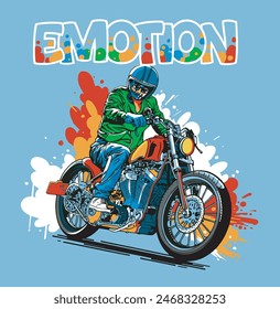 MOTORCYCLES IMAGE VECTOR ILLUSTRATION FOR YOUR T SHIRT