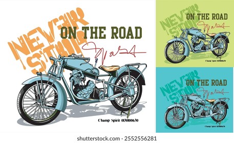 MOTORCYCLES IMAGE VECTOR ILLUSTRATION FOR YOUR T SHIRT