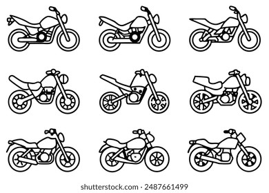 Motorcycles Line Art Illustration Innovative Designs Inspiration Examples