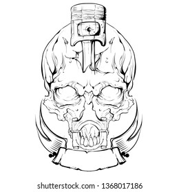 motorcycles logo moto biker theme skull lion vector 
