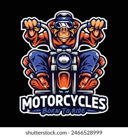 Motorcycles Mascot logo template for Motorcycle enthusiasts team and similar vector Art by Artbot Studio