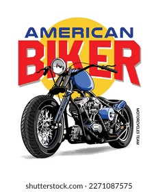 Ilustración vectorial de imágenes de motocicletas para tu camiseta o tu diseño