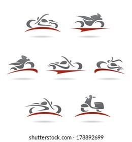 Motorcycles set. Vector 