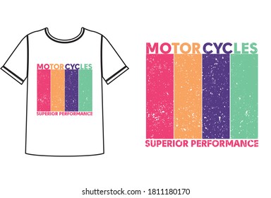 Motorcycles superior performance geometric t  shirt design design
