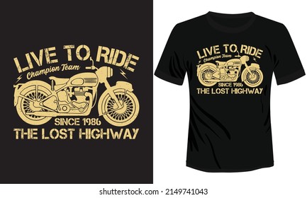 Motorcycles T-shirt Design Vector Illustration