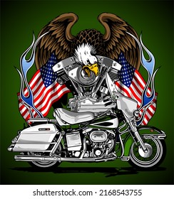 motorcycles with a v-twin engine and an eagle (1)