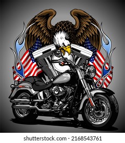 motorcycles with a v-twin engine and an eagle (2)