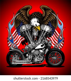 motorcycles with a v-twin engine and an eagle (3)