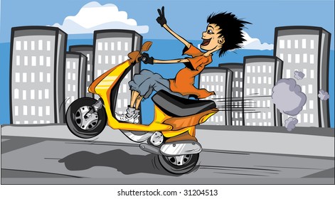 The motorcyclist