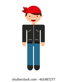 motorcyclist avatar man icon vector isolated design