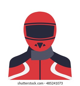 Motorcyclist flat icon. You can be used for motorcyclist icon several purposes like: websites, UI, UX, print templates, promotional materials, info-graphics, web and mobile phone apps