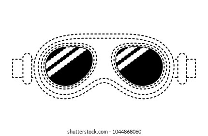 motorcyclist glasses equipment icon
